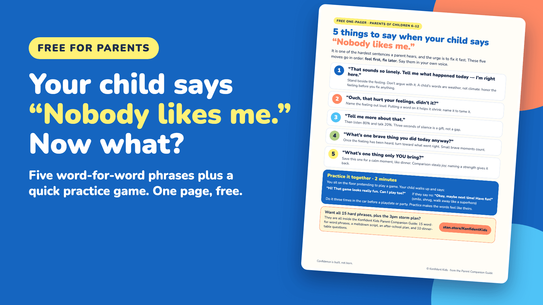 Your Child Says “Nobody Likes Me”? Say This.