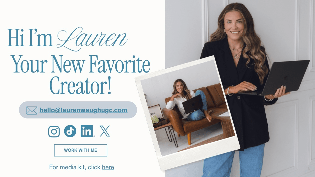 UGC Creator Portfolio Template (Canva)