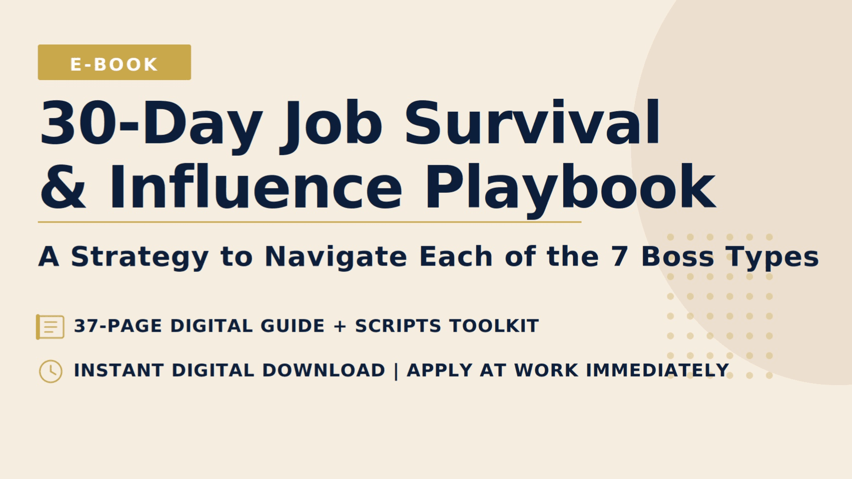 30-Day Job Survival Guide: Working With a Bad Boss