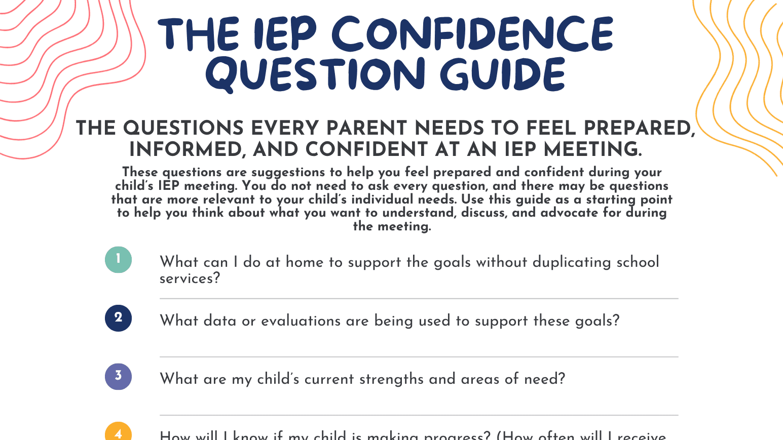 The IEP Confidence Question Guide