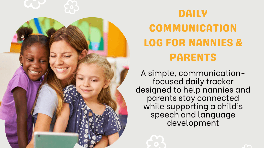 Daily Communication Log for Nannies & Parents