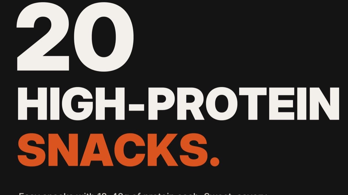 20 High-Protein Snacks