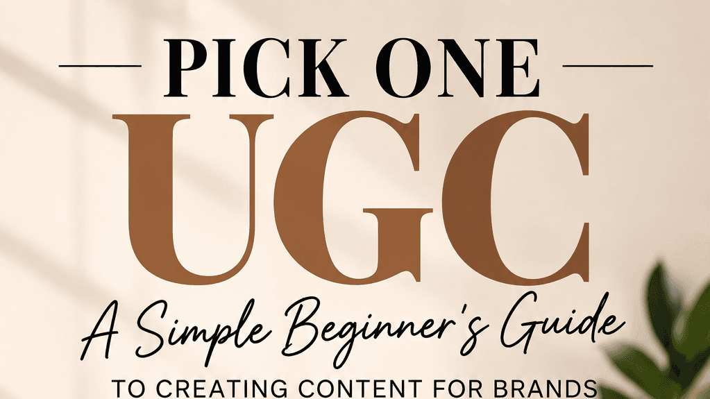 PICK ONE:UGC A Day One Guide to Creating Content