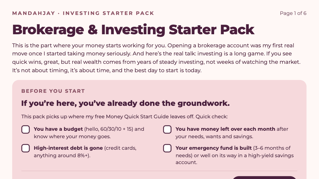 FREE Brokerage/Investing Starter Pack!