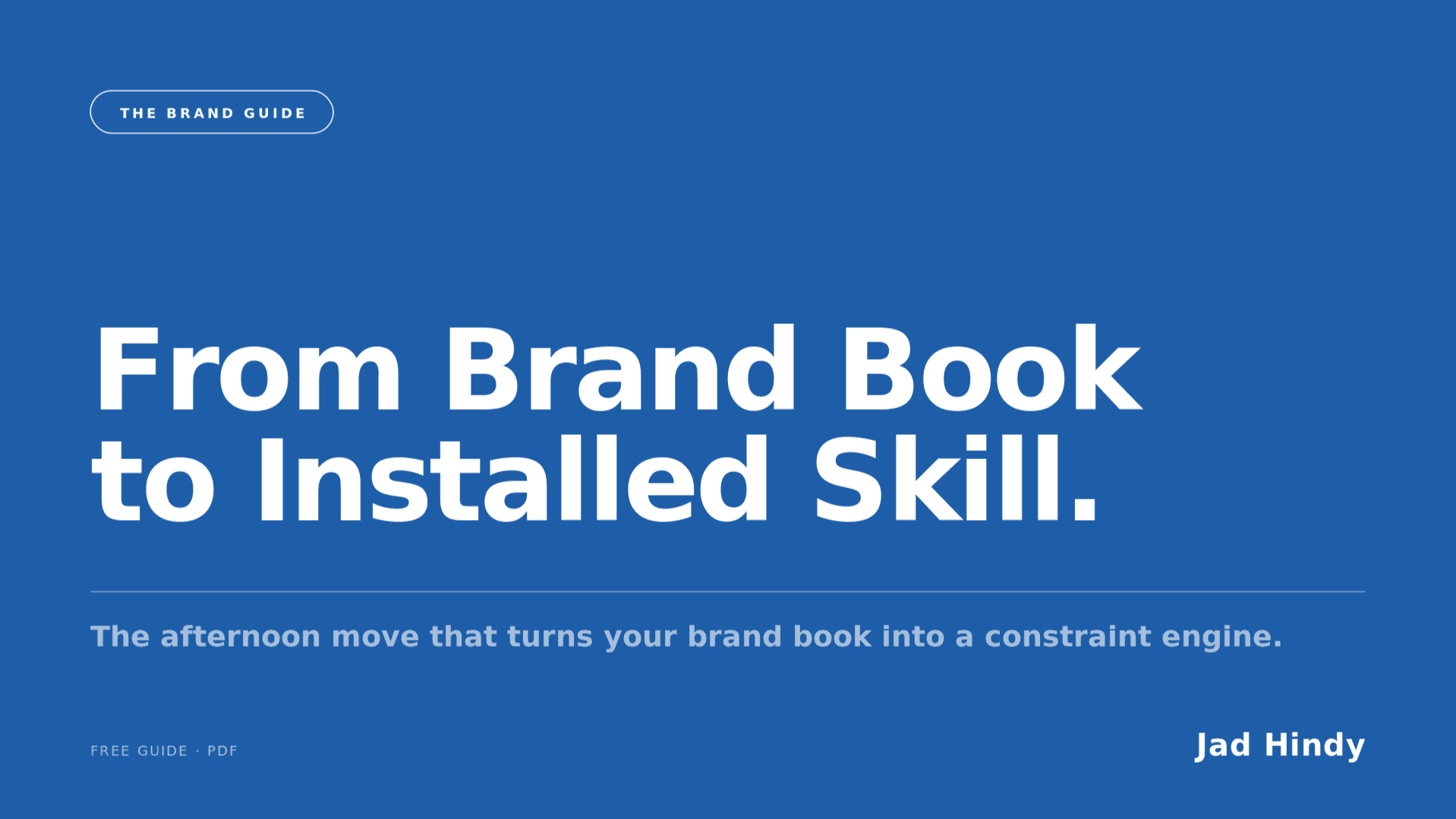 From Brand Book to Installed Skill