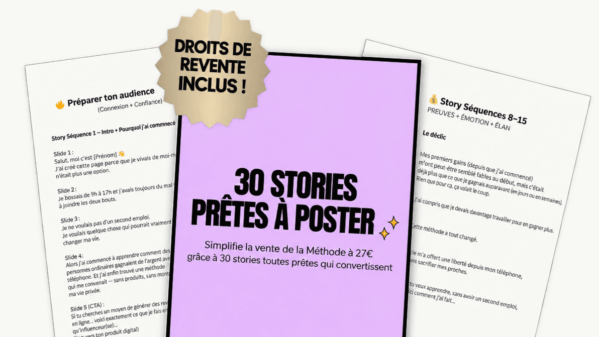 30 STORIES PRÊTES À POSTER