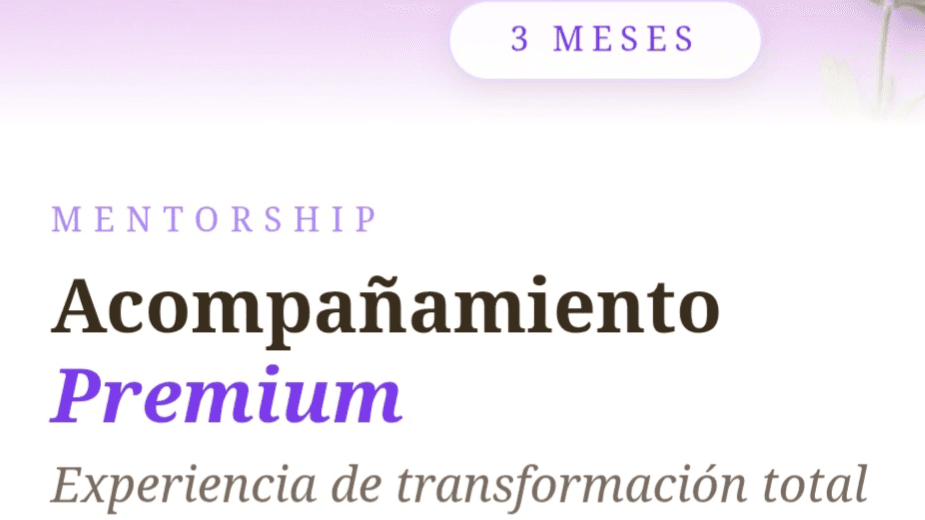 Coaching🪻3 MESES PARA VOLVER A TI