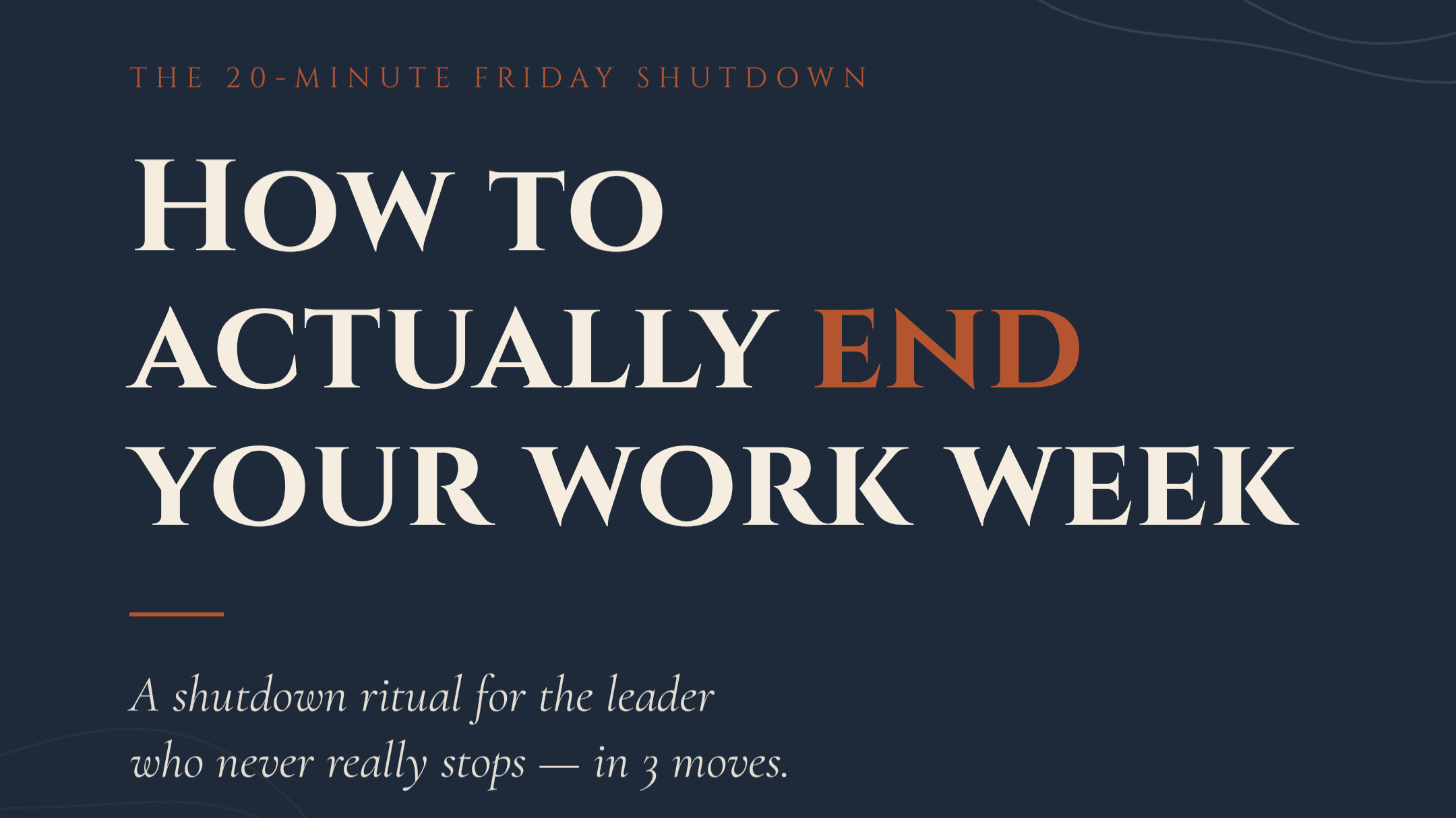 The Friday Terrain Check · 20-Min Reset