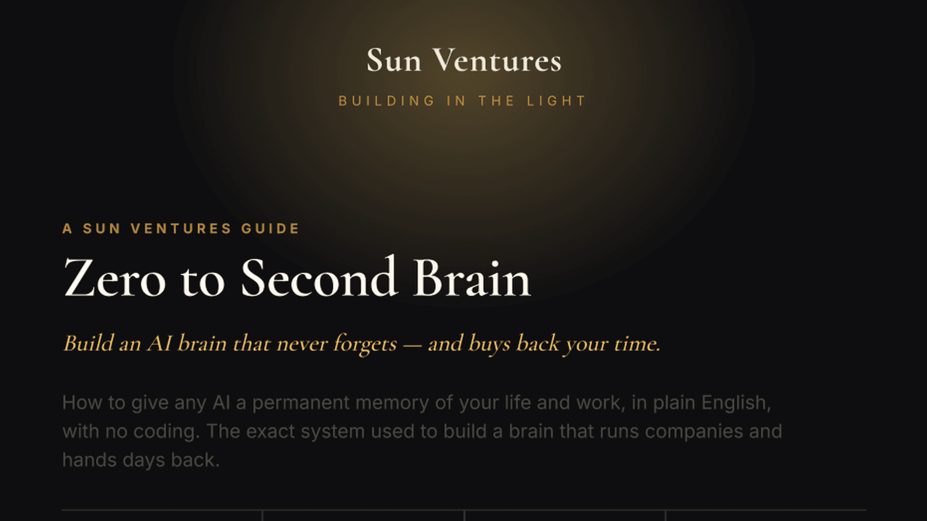 Zero to Second Brain