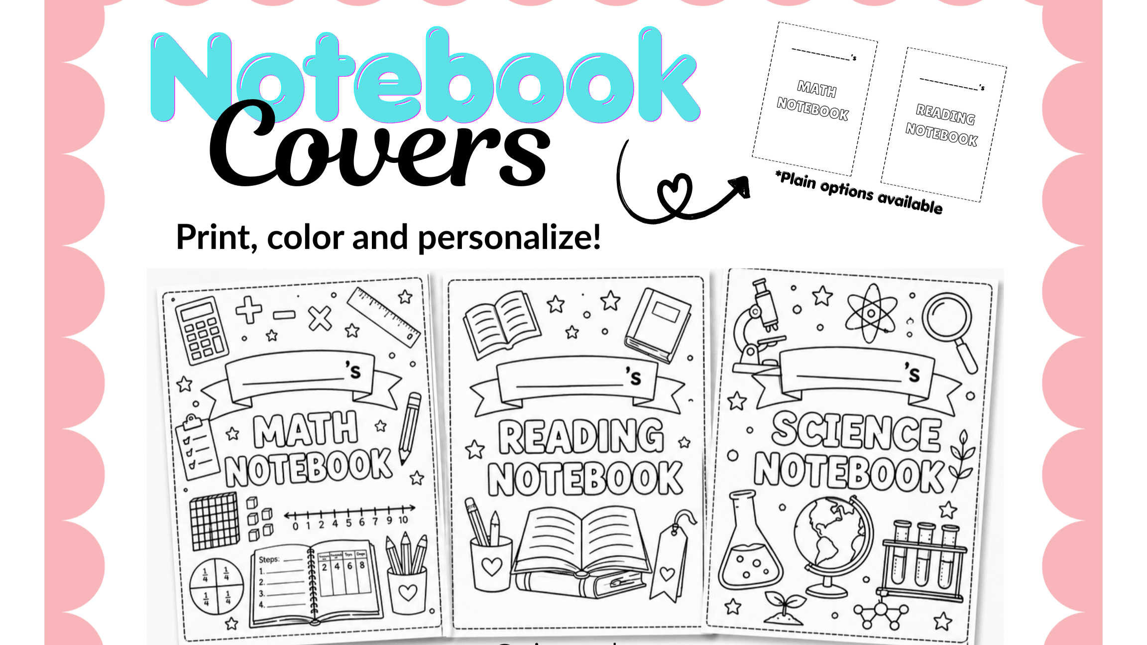 Interactive Notebook Covers K-5