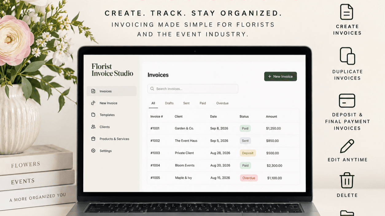 Florist Invoice Studio
