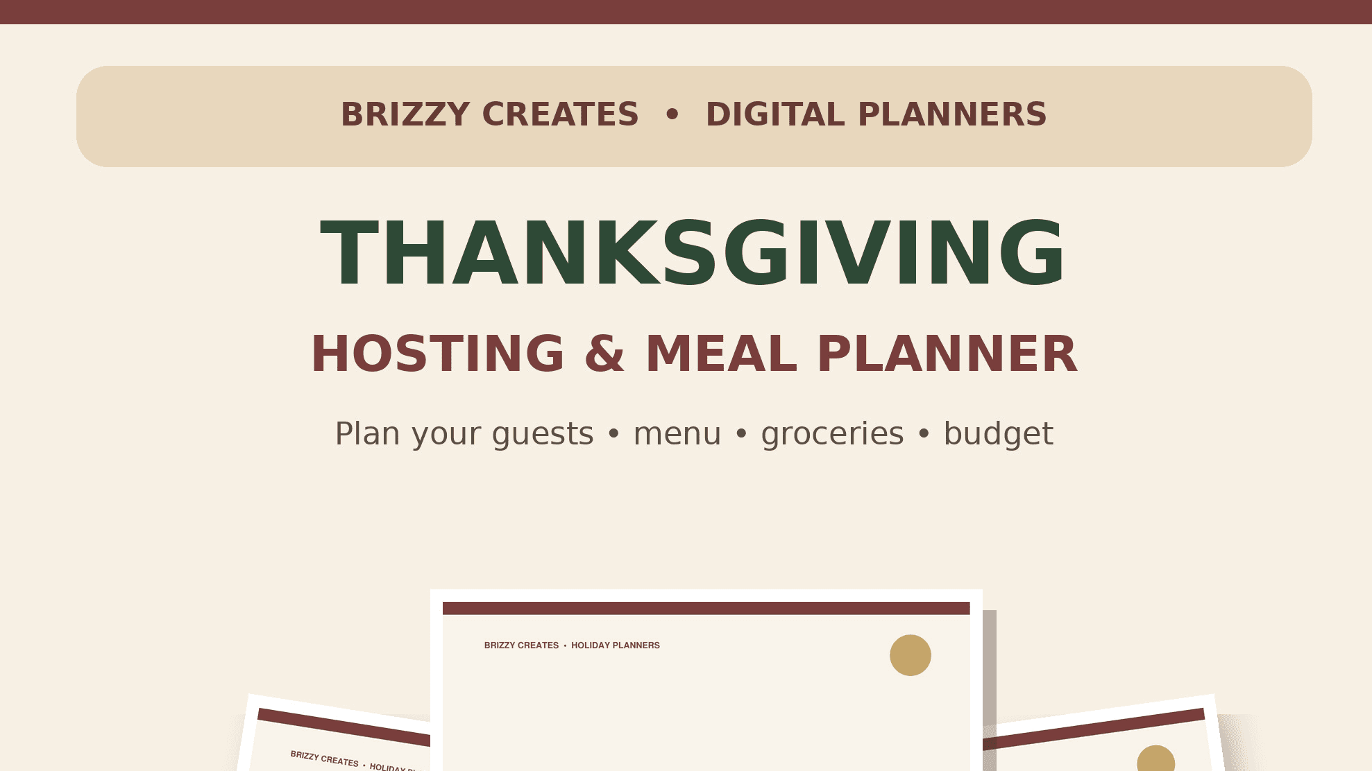 Thanksgiving Hosting & Meal Planner
