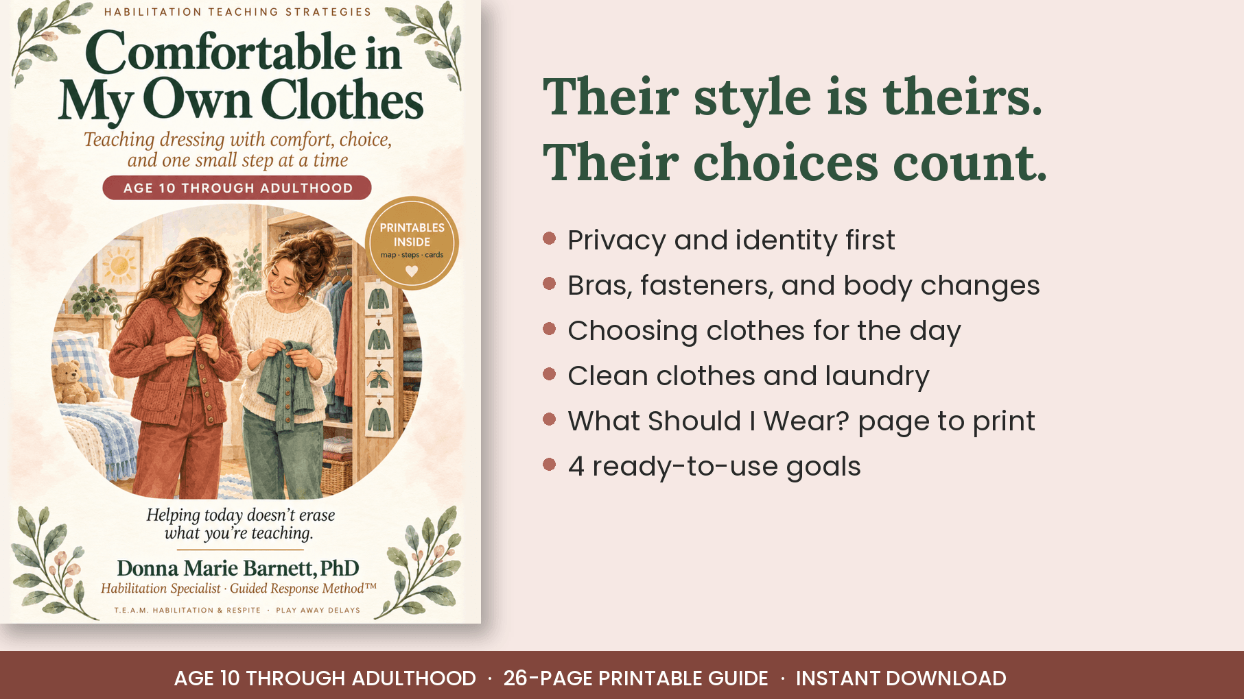 Comfortable in My Own Clothes: Ages 10 to Adult