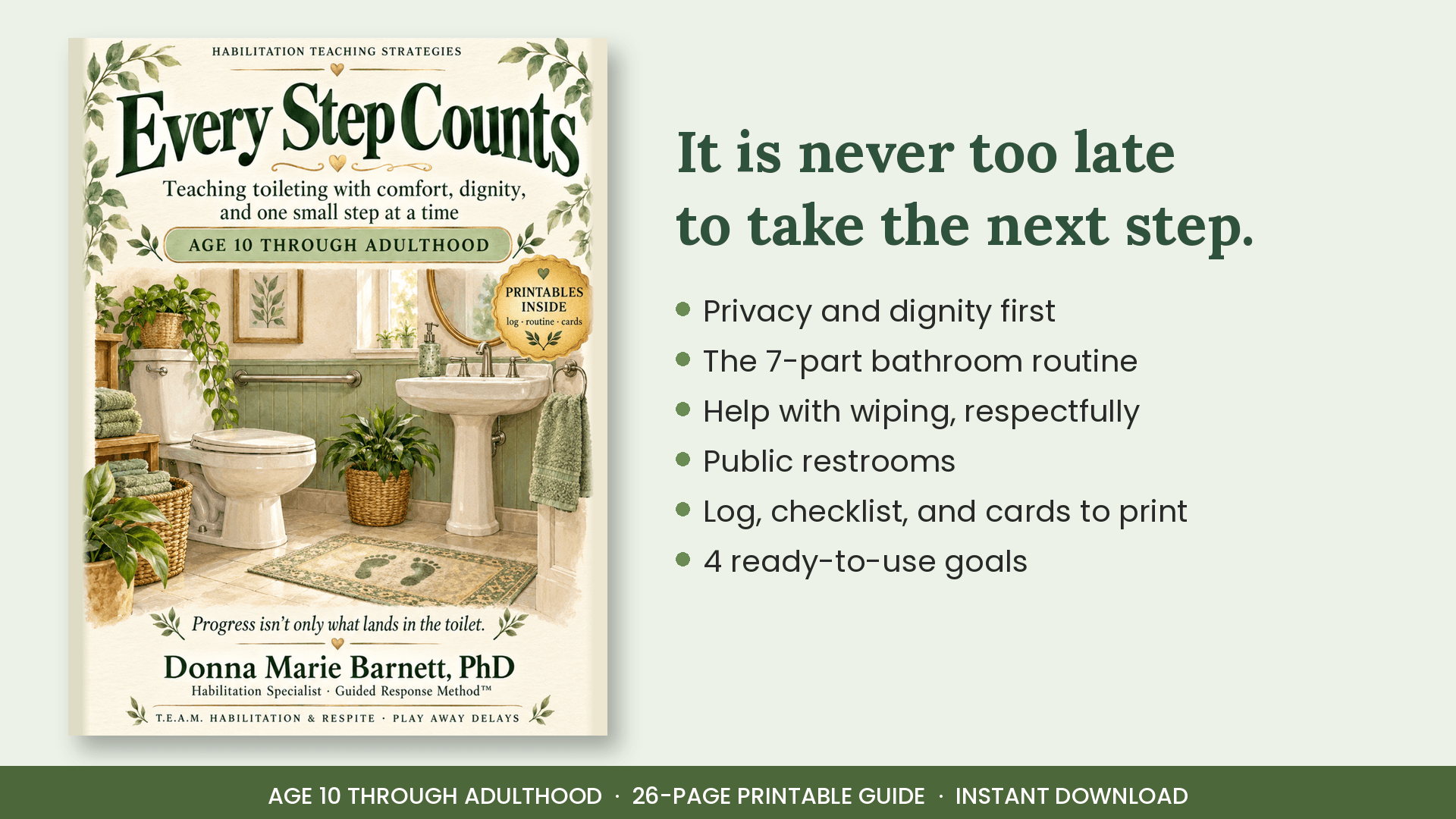 Every Step Counts: Toileting, Ages 10 to Adult