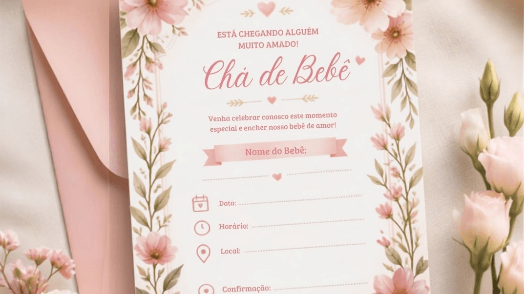 Convite de Chá de Bebê