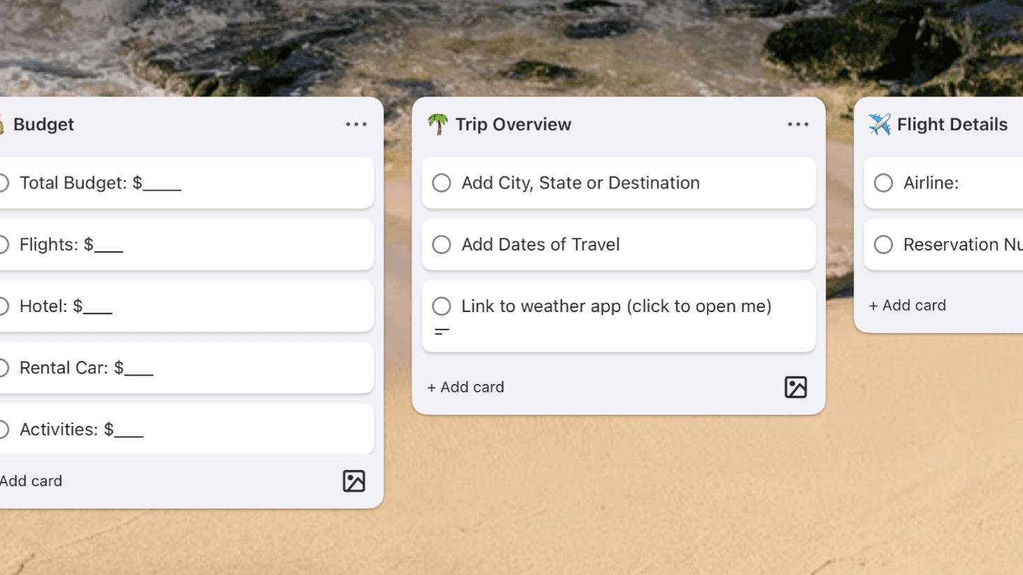 The Inspired Escape Travel Planner