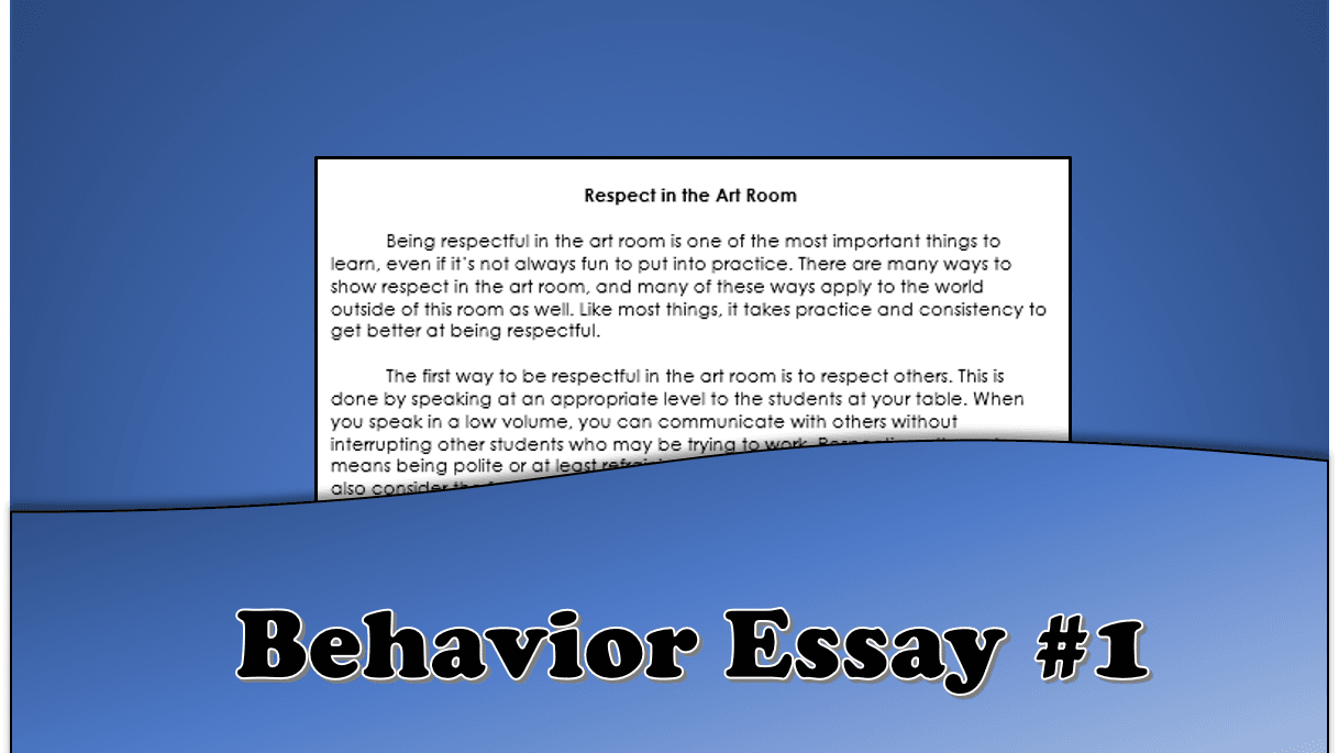 Behavior Essay #1