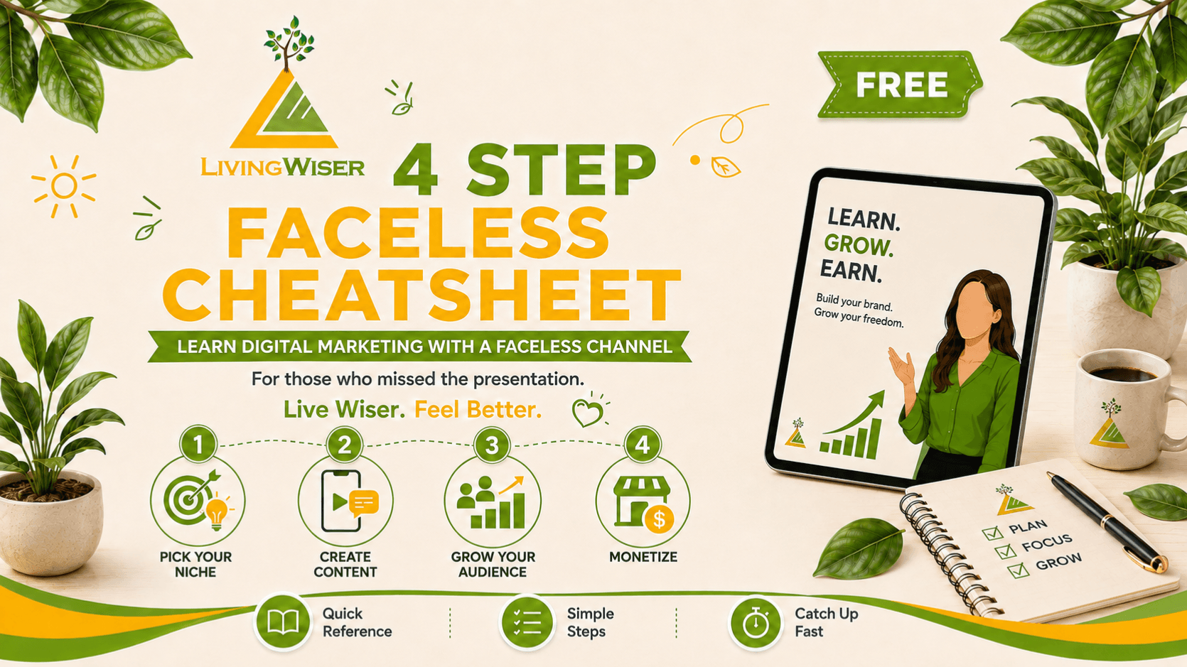 Missed It? Get the FREE 4-Step Faceless Guide