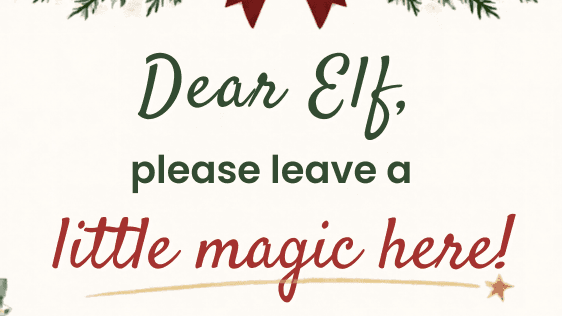 Message cards too and from your elf