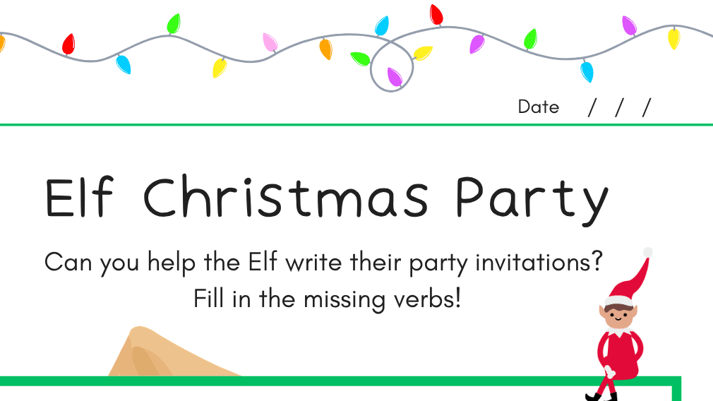 Christmas party invite Dressed up as a Elf
