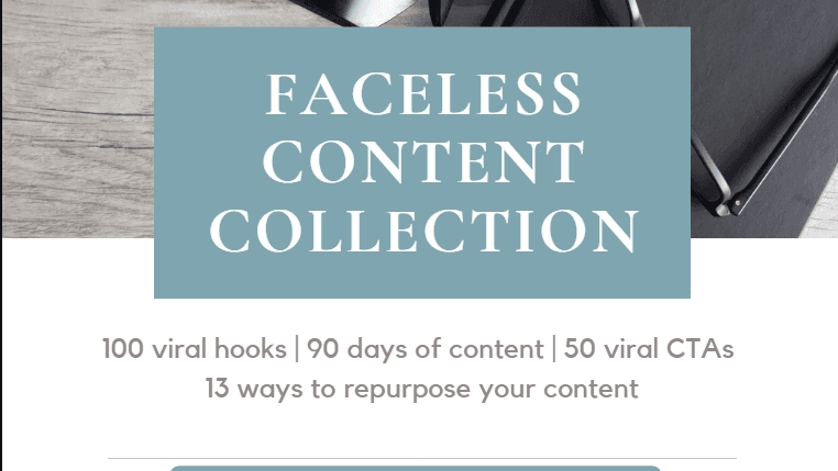 DFY Faceless Content Collection CTA's & Hooks PLR
