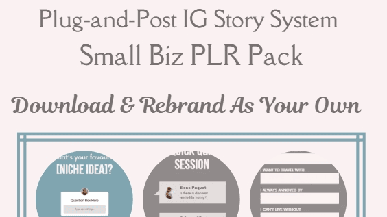 Done for You Editable Instagram Story System w/PLR
