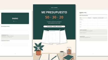 Mi Presupuesto 50-30-20 · Cuaderno imprimible