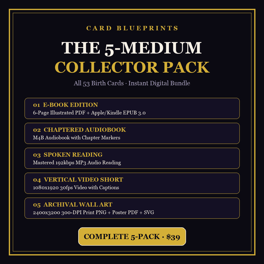 The 5-Medium Birth Card Collector Pack