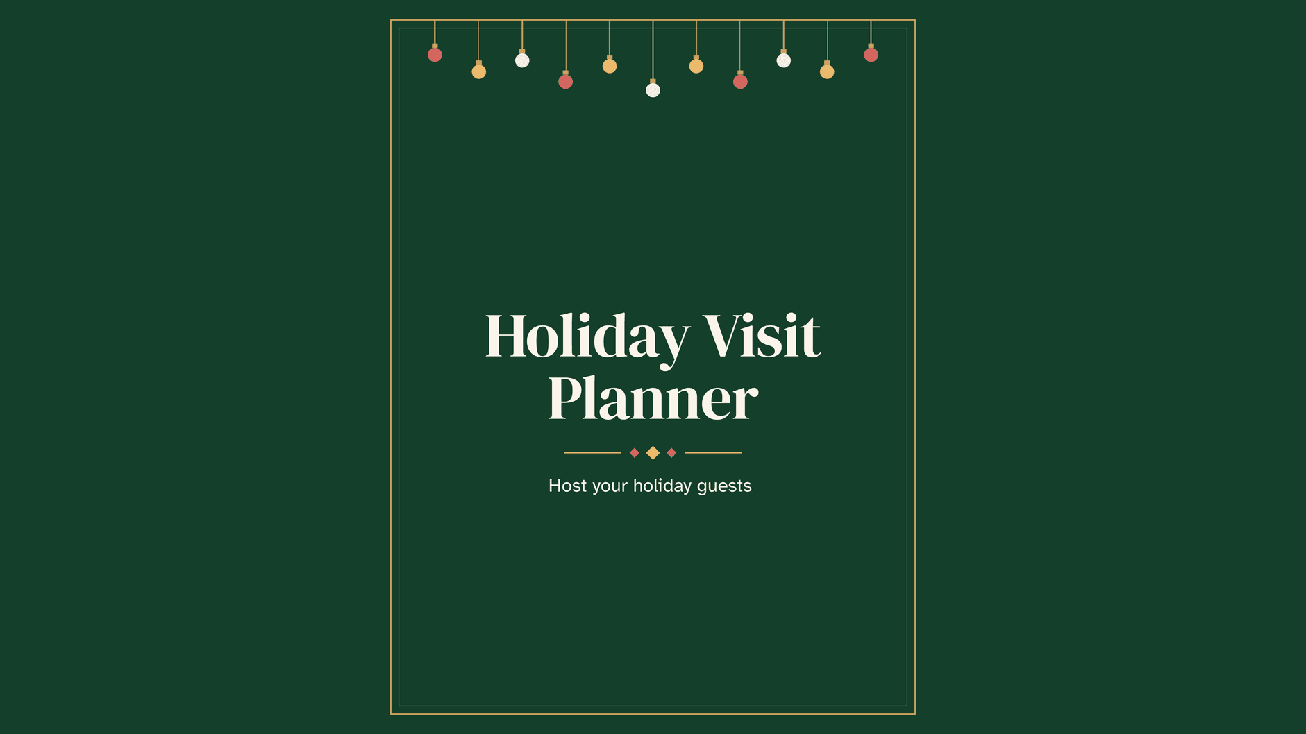 Holiday Planner Countdown