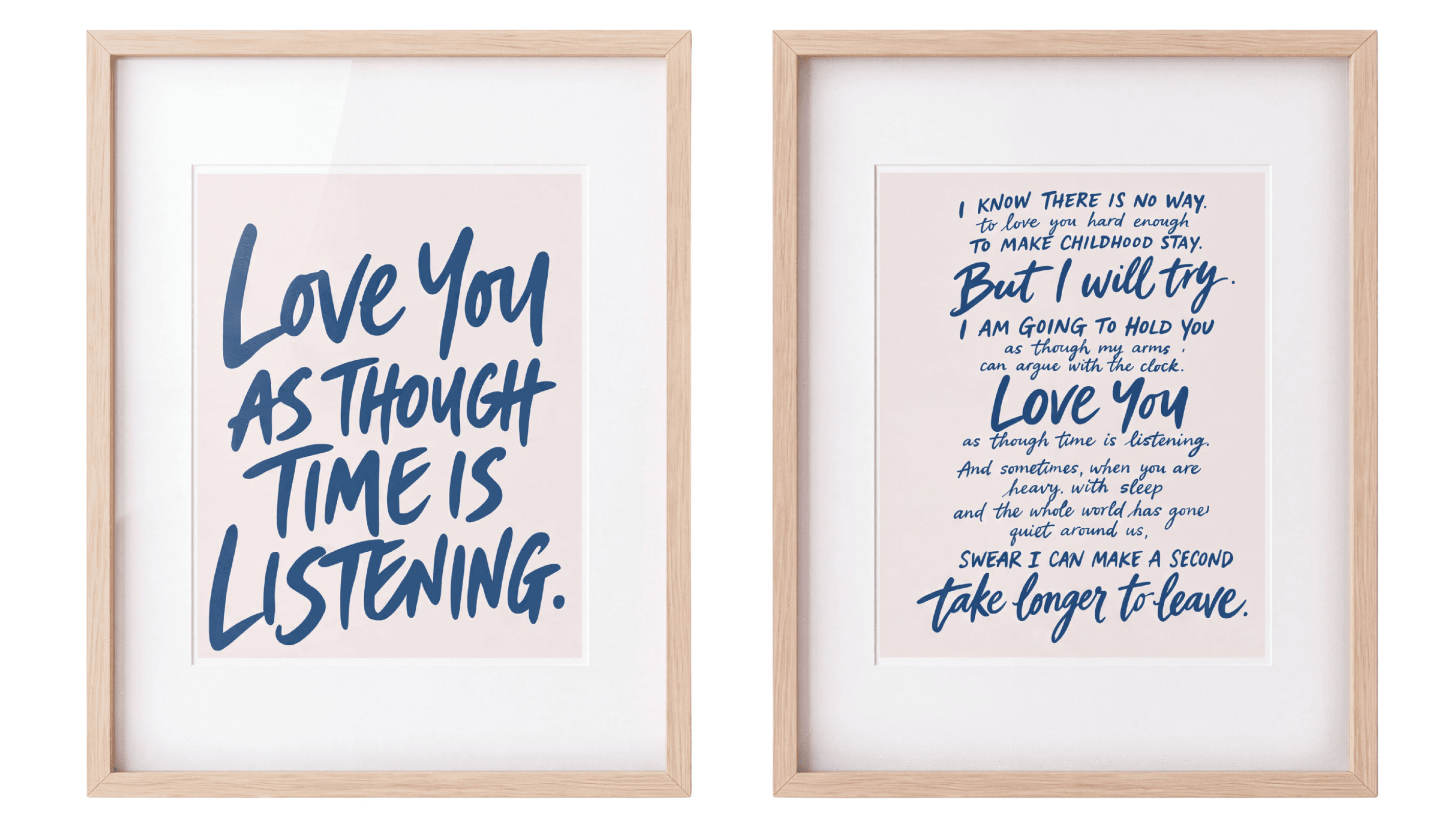 Love Like Time Is Listening, Downable Print Set