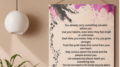You Already Carry Something Valuable Poster
