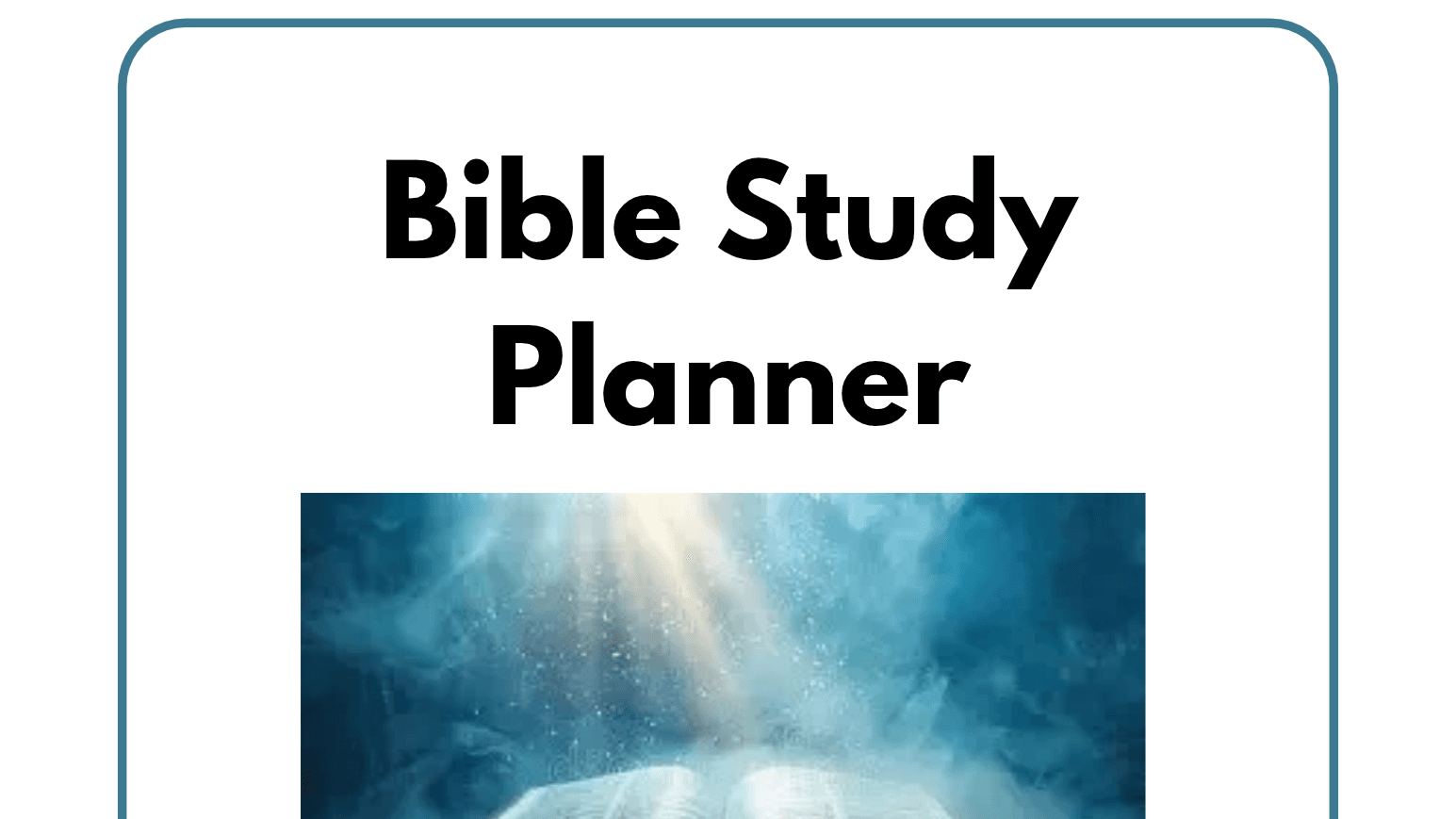 Bible Study Planner