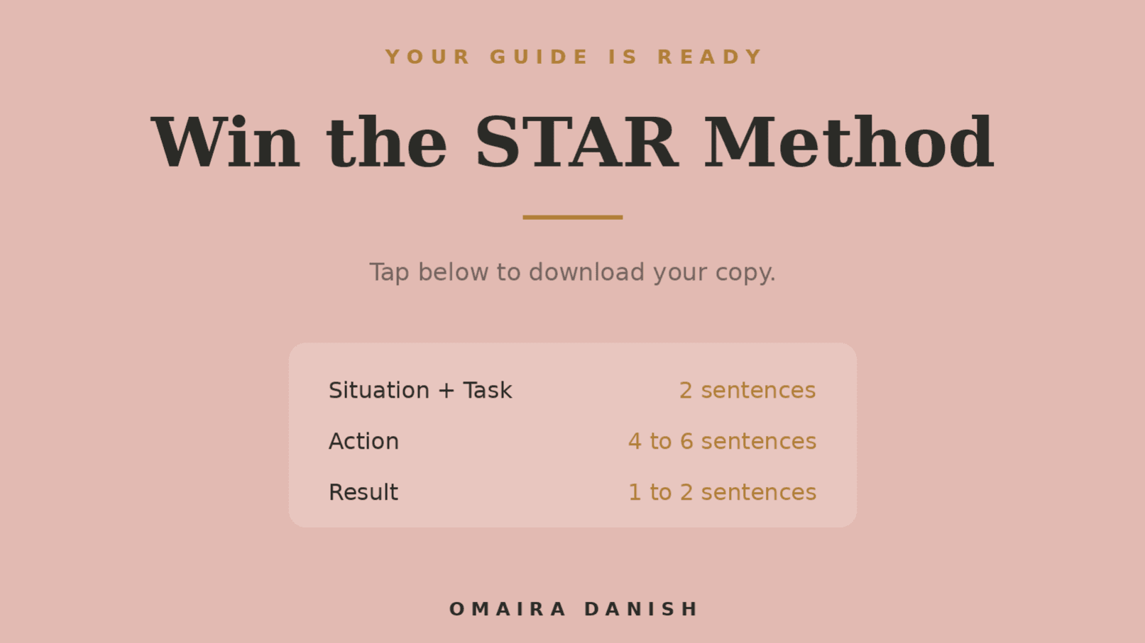 Get my Free STAR Guide Now!