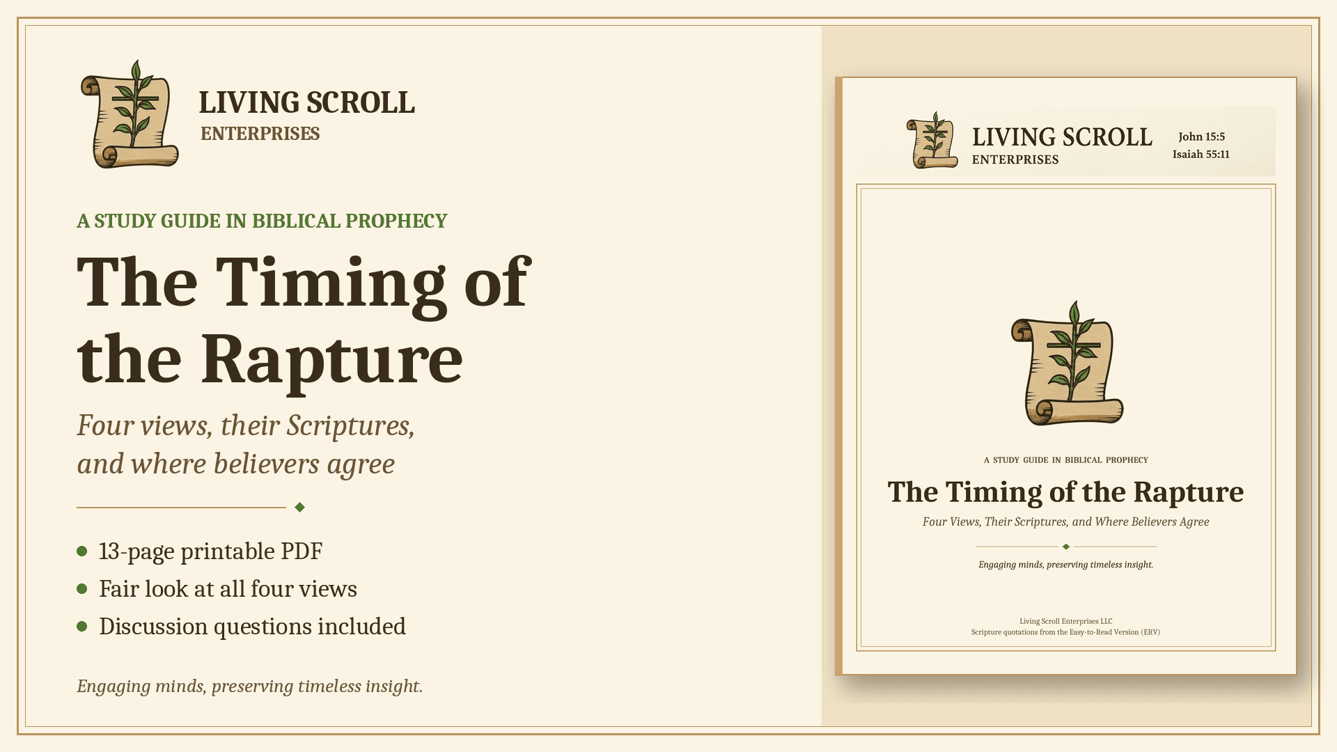 The Timing of the Rapture