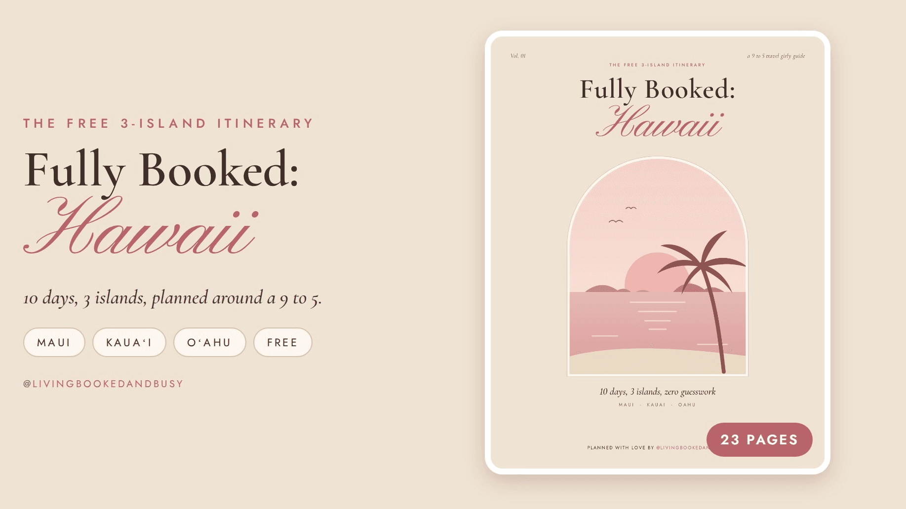 Fully Booked: FREE Hawaii Guide 🌺
