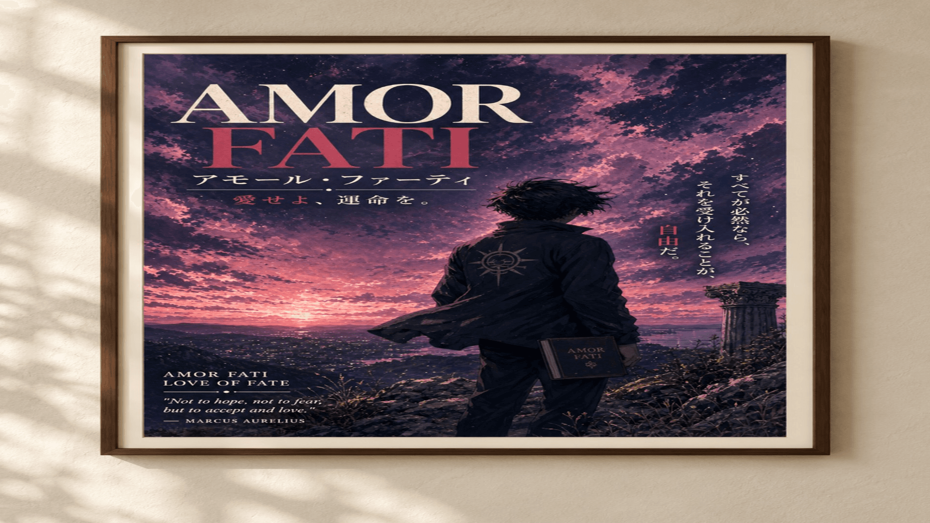 Amor Fati — Anime Sunset Poster Wall Art