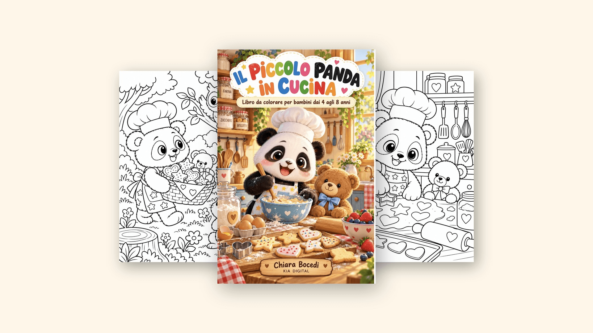Il Piccolo Panda in cucina (da colorare)