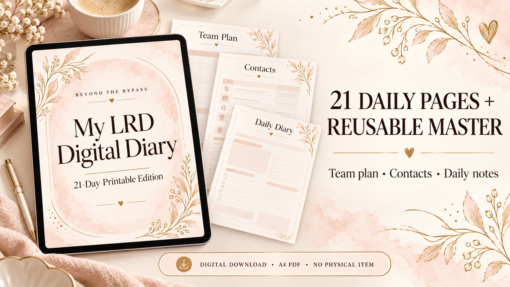 My LRD Digital Diary | 21-Day Fillable Planner
