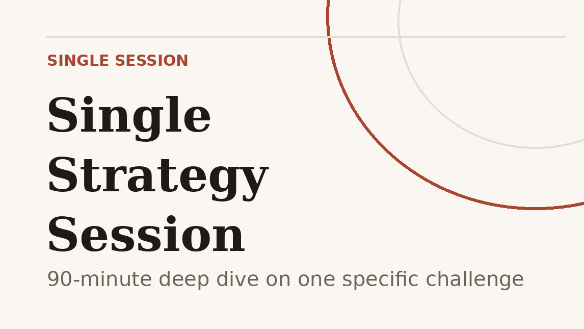 Single Strategy Session