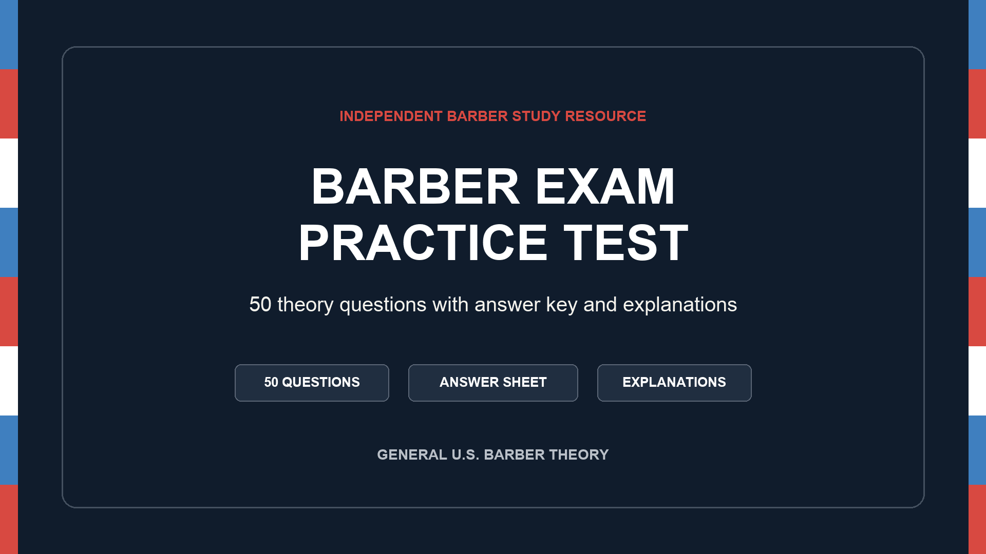 Barber Exam Practice Test: 50 Questions