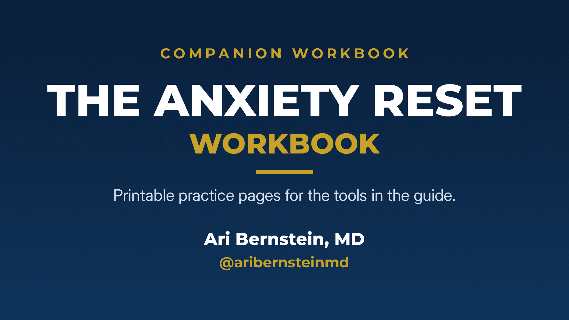 The Anxiety Reset Workbook