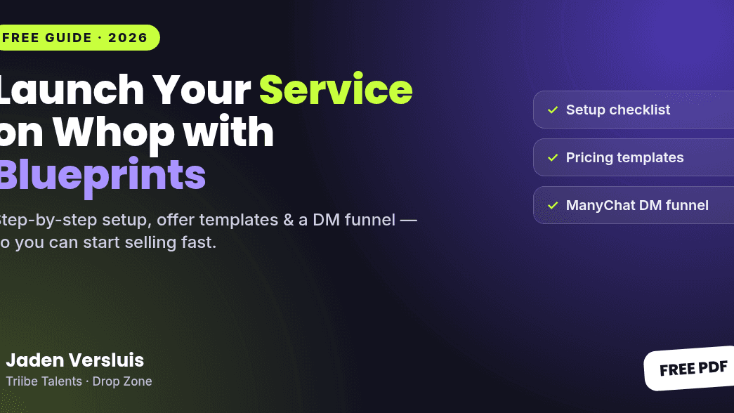 Turn Your Skill Into a Service Business on Whop
