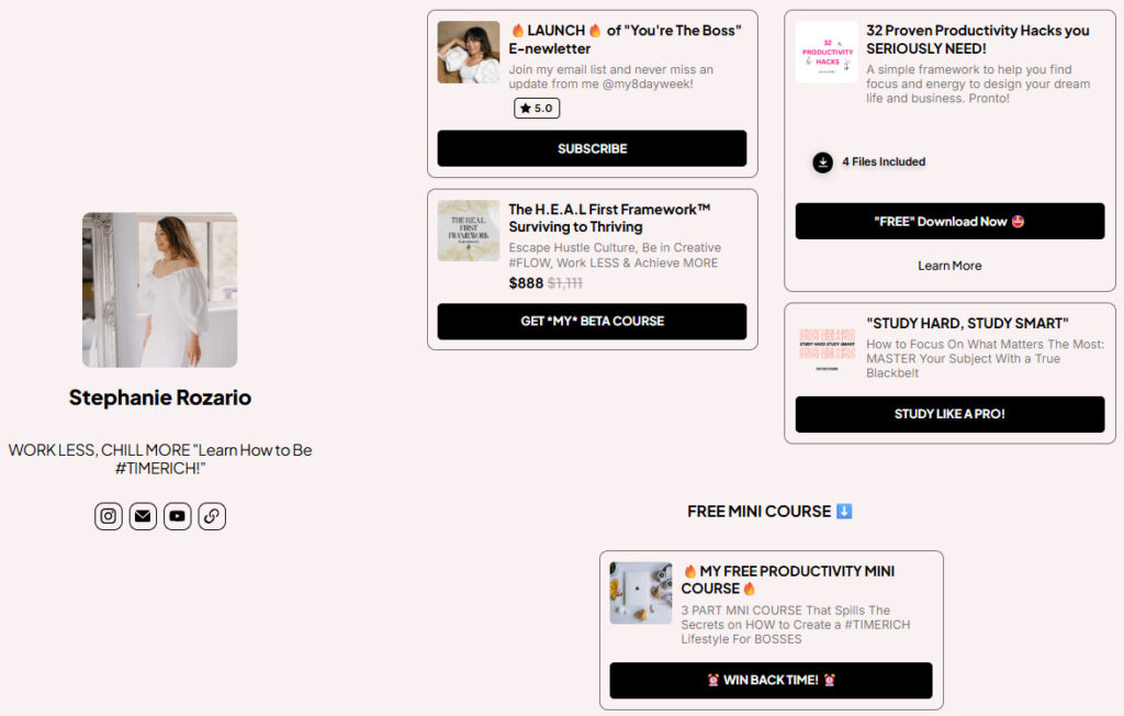 Productivity Creator Spotlight - Stephanie (@My8DayWeek) Stan Store