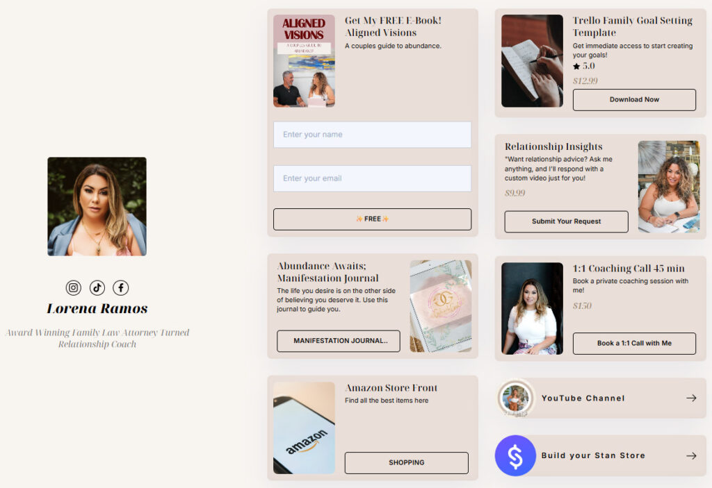 Relationship Creator Spotlight - Lorena Ramos (@CoachLorenaRamos) Stan Store