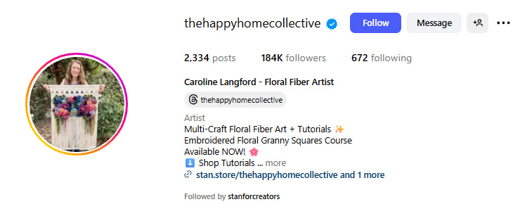 Art Creator Spotlight - Caroline Langford (@TheHappyHomeCollective) Instagram Profile