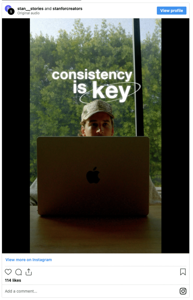 Consistency is key