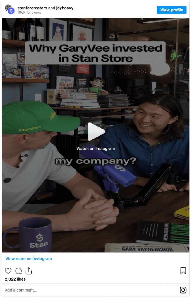 Gary Vee invests in Stan 