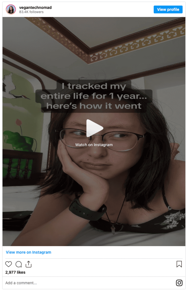 Vegan tech nomad social example