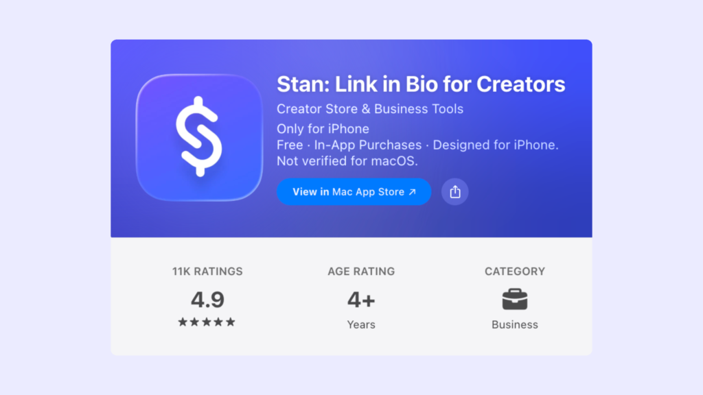 Stan Store App Store Rating 2026