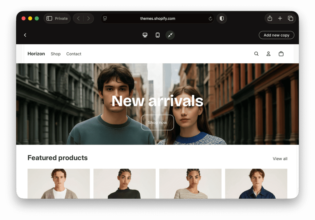 An Example of a Shopify Storefront